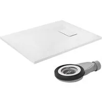 LuxeBath Duschwanne 90x70 cm Weiß mit rutschfester Oberfläche - Moderne Duschwanne mit rutschfester Oberfläche und eleganter Ablaufgarnitur. Optimaler Wasserablauf dank konischer Form und flexibler Einbaumöglichkeiten. Ideal für jedes Badezimmerdesign.