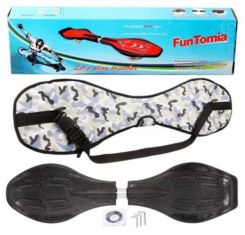 FunTomia Waveboard mit Mach1 ABEC-9 Kugellager - Waveboard für Carving und Slalom, ausgestattet mit LED-Rollen und Tragetasche, ideal für Einsteiger und Fortgeschrittene, maximales Gewicht 120 kg.