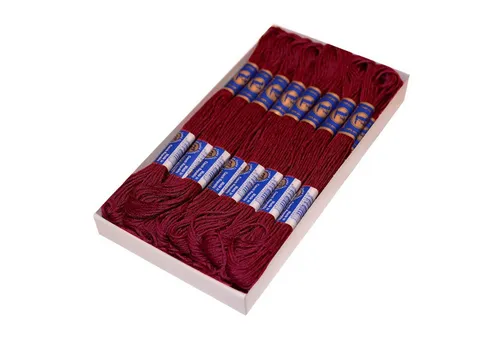 maDDma 24 Docken Stickgarn / Sticktwist Stickgarn, 8 m, 3392 dunkelrot