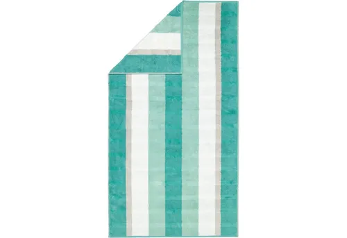 Cawö Duschtuch Noblesse Stripes in grün von Cawö
