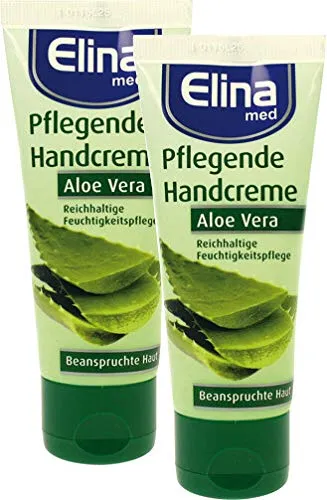 Elina Aloe Vera Handcreme 75ml in Tube, 2er Pack