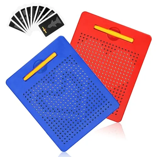 Stück Magnetische Zeichentafel Kinder Magnet Spiel mit Kugeln und Magnetischem Stift maltafel Zaubertafel Pädagogisches Zeichenbrett Magische Magnetspiel Spielzeug Tragbar Lernspielzeug Geschenk 2