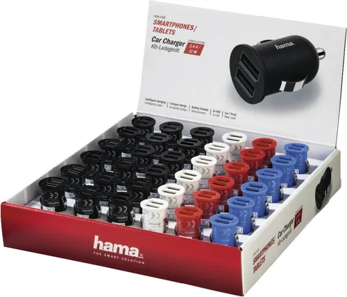 Hama Doppel-Autoladegerät 2x USB 2.4A