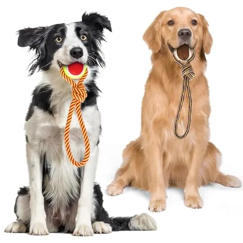 Nobleza - Hundespielzeugseil aus 100% Baumwolle, das der psychischen Gesundheit des Hundes zugute kommt , Zahngesundheit und Zahnreinigung Arten von Hunden- 28 cm