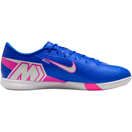 Nike ZOOM VAPOR 16 ACADEMY IC Fußballschuhe Herren – racer blue-white, Größe 44 1/2 - Hochwertige Fußballschuhe für Straßen- und Hallenplätze, inspiriert von Top-Spielern; mit strapazierfähigem Obermaterial für optimalen Komfort und Performance.