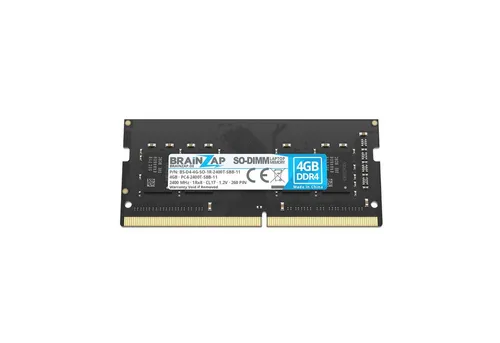 BRAINZAP 4GB RAM PC4-2400T-SBB-11 SO-DIMM Laptop-Arbeitsspeicher (2400 MHz, CL17, 1Rx8, Non-ECC, Unbuffered, für Notebooks - Intel und)
