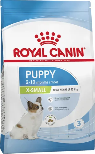 Royal Canin Hundefutter X-Small Junior - 1,5 kg, optimale Vollnahrung für Welpen sehr kleiner Rassen, speziell angepasste Krokette für kleine Kiefer