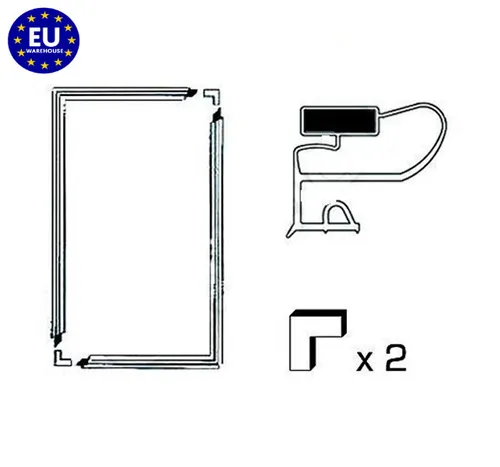 Universal Kühlschrank Türdichtung Set Mit Eingesetzt Magnet System, 1300x700mm