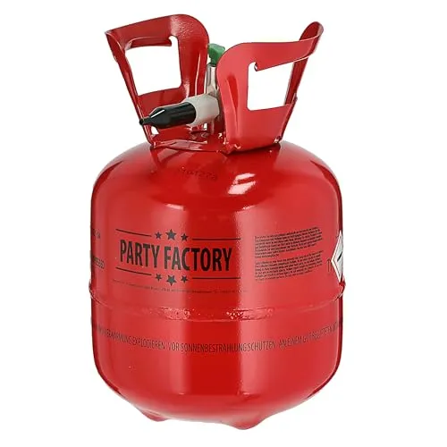Helium Ballongas für 20 Ballons | Heliumflasche Gasfüllung 140 Liter | Luftballons | Party Factory Heliumgas fürHochzeit (1 x Ballongas 20)
