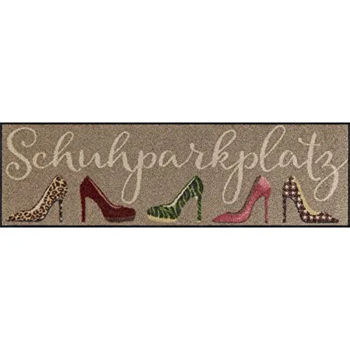 Salonloewe Fußmatte Stiletto Parkplatz 30x100 cm - Waschbare Schmutzfangmatte - Fußmatte aus 100% Polyamid, rutschfest und pflegeleicht; ideal für drinnen und draußen, sorgt für Sauberkeit und Stil im Eingangsbereich.