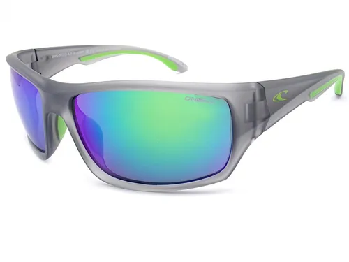 O'Neill Polarisierte Sonnenbrillen 9020 2.0 - Matt Grau mit Grün Spiegel Ar Linsen - Stilvolle Herren-Sonnenbrille mit polarisierten Gläsern für optimalen UV-Schutz. Ideal für den Alltag und sportliche Aktivitäten, mit rutschfesten Nasenpads für einen sicheren Sitz.