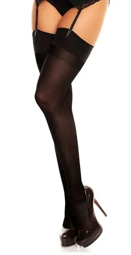 GLAMORY Damen Noir 60 Strapsstrümpfe, Schwarz, 3XL-(56-58)
