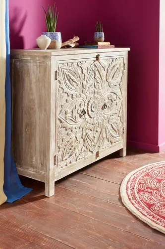 Kommode HOME AFFAIRE, beige (natur gewischt) in beige von Home Affaire