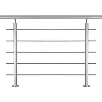 Treba Geländer-Set AB6 150 cm - Bodenmontage aus Aluminium - Treppen & Geländer – Hochwertiges Geländer-Set aus eloxiertem Aluminium mit Überkletterschutz, ideal für sichere Abschlüsse an Treppen und Balkonen.