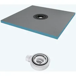 doporro Befliesbares Duschelement 100x120 cm in Beton Grau