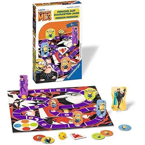 Ravensburger 23435 - Despicable Me 3 Minions auf Diamanten-Jagd - Kinderspiel/Reisespiel