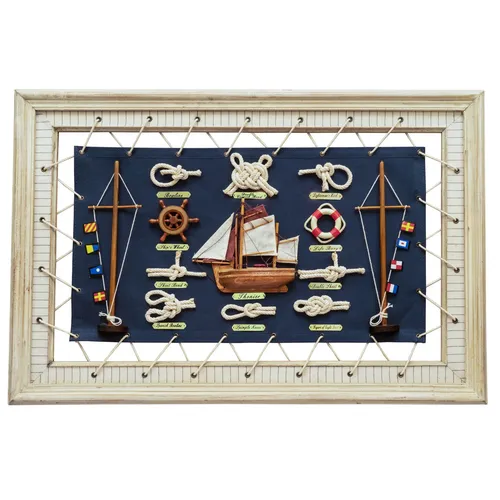 Knotentafel Knotenbild aus Holz 60 x 40 cm Sea-Club
