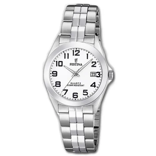 Festina Damen Analog Quarz Uhr F20438/1 - Elegante Armbanduhr für Damen mit Edelstahl-Gehäuse (28mm) und wasserdicht bis 10 bar, ideal für den Alltag und besondere Anlässe.