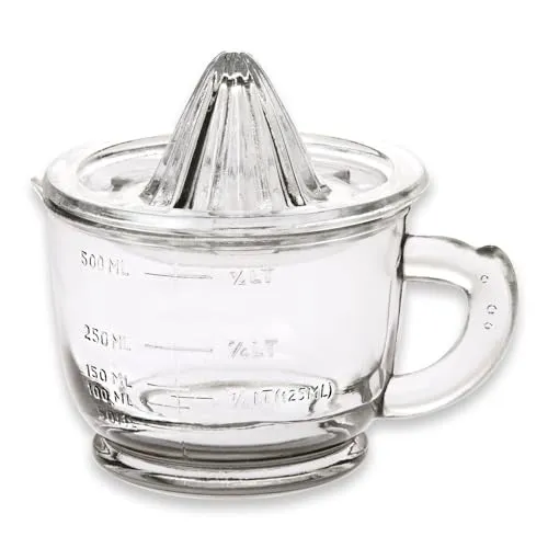 LOBERON® Zitronenpresse Cindy aus Glas, klar in weiß von LOBERON