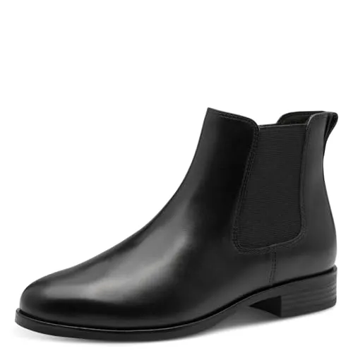 Tamaris Chelseaboots mit Blockabsatz - Wanderschuhe in Größe 41, stilvolle Stiefelette mit Antik Finish, gepolsterte Innensohle für hohen Tragekomfort und eleganten Look.