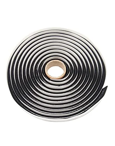 QWORK® 1 Stück Butylrundschnur Schwarz, 6 mm Durchmesser x 6m, für Pkw-LKW-Scheinwerferfenster, Tür, Windschutzscheibe