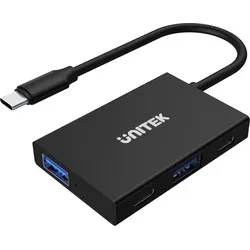 UNITEK PRO HUB USB-C 3.1 Gen2 10 Gbps 2x USB-C und A - Schwarz