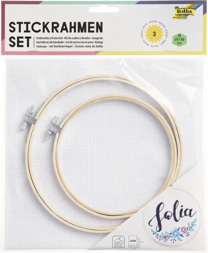 folia Stickrahmen Set 3-teilig von folia