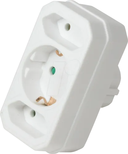 LOGILINK LPS221 - Steckdosenadapter, 2x CEE 7/16, 1x CEE 7/3