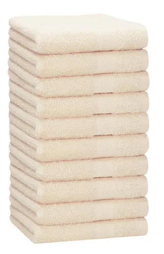 Betz Premium Handtücher 10 Stück, 50x100 cm, beige - Handtücher aus 100% Baumwolle, 470g/m², bei 60°C waschbar und trocknergeeignet. Ideal für den täglichen Gebrauch, weich und saugfähig.