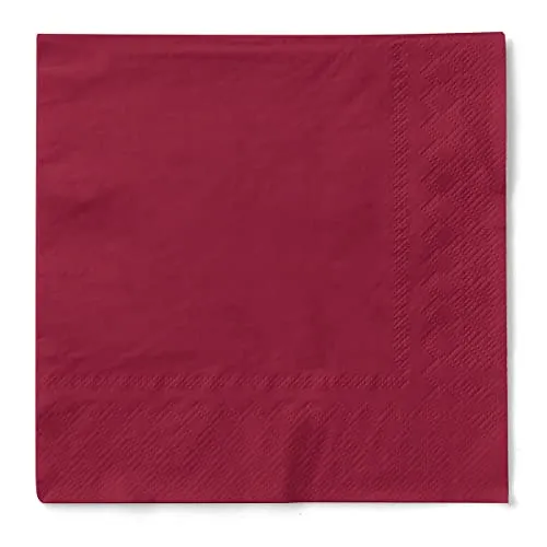 Sovie HOME Serviette in BORDEAUX aus 3-lagigem Tissue, 40 x 40cm, 1/4 Falz, 20 Stück, edle Papierservietten für Hochzeit, Weihnachten, Geburtstag & Feier