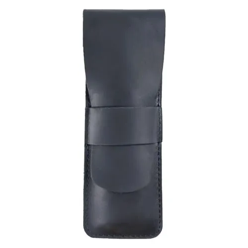 DONGKER Leder Stifteetui, 17cm Vintage Schutzhülle für Stift, 5,8cm Breite, Retro Stiftemappe Stifteetui für Bleistift bis zu 3 Stifte Innerhalb Halten