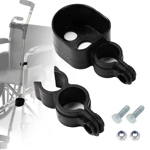 Rollstuhl Stockhalter, Stockhalter für Rollatoren, Halterung für Krücken, Elektrorollstuhl Rollstuhl Gehstock Universalzubehör, Halterung für Krücke Holder Universal Electric Scooter