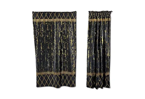 Gardinen by Justyna Verdunkelungsvorhang Set, Schwarz in schwarz von Gardinen by Justyna