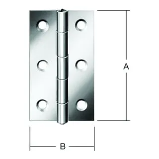 VORMANN Tür-Scharnier schmal,B31xH50mm gerollt Edelstahl,rostfrei