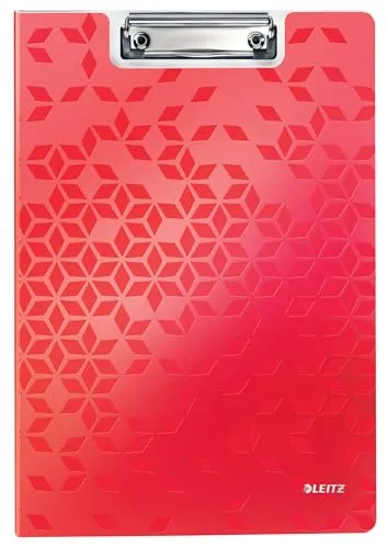 Leitz Klemmbrettmappe 4199-00-26, WOW, A4, Kunststoff, rot