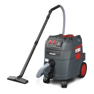 Starmix ISP iPulse L-1635 Handwerkersauger - Werkstattsauger mit Steckdose, zertifiziert nach BGIA Staubklasse L, bietet automatische Filterabreinigung für kontinuierliche Saugleistung und ist ideal für leicht gefährliche Stoffe.