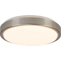 Produktbild BRILLIANT zeitlose LED Deckenleuchte LIVIUS | runde Deckenlampe mit Ø 28 cm in silber | 18W 1900 Lumen 3000 Kelvin | Metall/Kunststoff - Silber