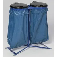 PROREGAL Robuster Doppel Abfallsammler 2 x 120 Liter - Effizienter Abfallsammler für den Außenbereich mit 2 x 120 Litern. Wetterfest und langlebig, perfekt für stark frequentierte Plätze. Stilvolle Lösung für Abfallbewältigung.