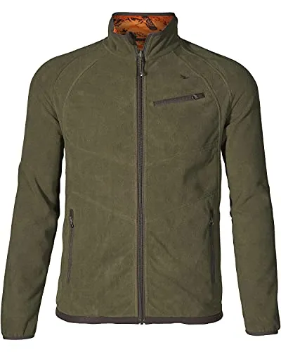 Seeland Mens Vantage Reversible Fleecejacke Jagd-Bekleidung, Pine Green/InVis orange Blaze, XL