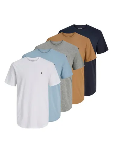 Jack & Jones Rundhalsshirt JPRBLABRODY TEE SS CREW NECK 5PK MP (Packung, 5-tlg) Baumwolle, regular fit