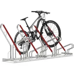 WSM Fahrradständer 2504 XBF - Einstellparker für 4 Fahrräder - Robuster Fahrradständer zur Bodenmontage, ideal für E-Bikes und Rennräder. Mit Diebstahlschutz und platzsparender Hoch-/Tiefstellung, perfekt für öffentliche und private Nutzung.
