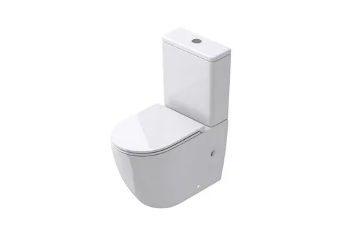 doporro Tiefspül-WC Stand-WC Design Toilette - WC-Becken, spülrandlos mit SoftClose-Funktion für leisen Betrieb und wassersparende 6 l Spülung, ideal für modernes Badezimmer.