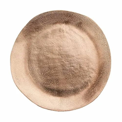 BUTLERS Deko-Teller rund 32cm aus Aluminium handgefertigt -Banquet- Tischdeko & Unterteller in Boho Sti | ideal als Kerzenteller, Dekoration Untersetzer für Herbst, Advent, Weihnachten