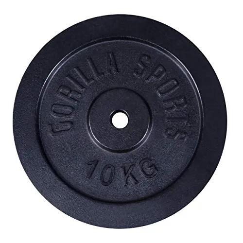 GORILLA SPORTS® Hantelscheiben - Gusseisen Gewichte für Hanteltraining - Entdecken Sie die GORILLA SPORTS Hantelscheiben aus robustem Gusseisen in 9 Gewichtsausführungen. Ideal für effektives Hanteltraining im Home-Gym oder Fitness-Studio - für vielseitige Übungen und optimalen Muskelaufbau.