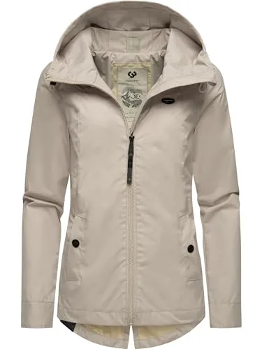Ragwear Damen Outdoorjacke Monade Übergang Bone24 Gr. L - Funktionsjacken mit 4.000 mm Wassersäule, wasserdicht und windabweisend, ideal für Outdoor-Aktivitäten und moderne Freizeitlooks.