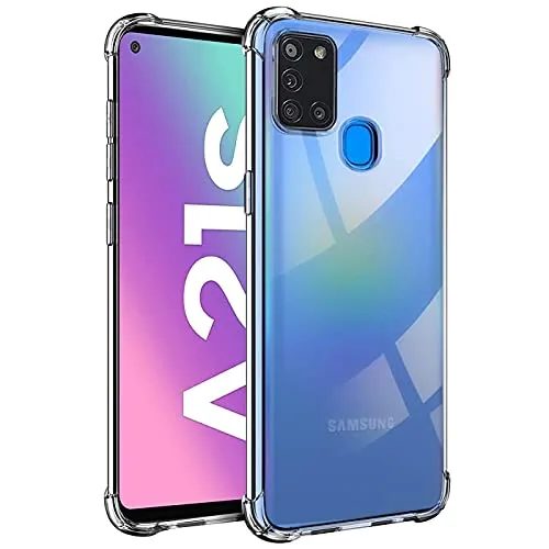 CoolGadget Rugged Handyhülle für Samsung Galaxy A21s Rugged Case, stoßdämpfende TPU Hülle Transparent Klar, kompatibel mit Samsung Galaxy A21s (6,5 Zoll)