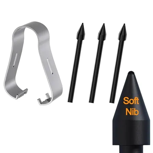 Stück Originale Felt Weich Ersatzspitzen für Samsung S Pen Galaxy S25 Ultra/S24 Ultra/S23 Ultra/S22 Ultra, Book3&4 360 / Book3&4 Pro 360, Original Dämpfungssensor, Schwarz 3