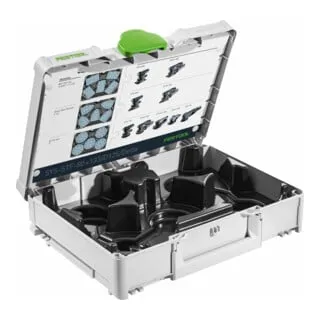 Festool Werkzeugkoffer Systainer³ SYS-STF-80x133 - Werkzeugkasten für Schleifmittel 80x133 mm, Ø 125 mm und Delta. T-LOC Bedienelement für einfaches Koppeln und Öffnen. Kompatibel mit allen Systainern und Absaugmobilen.