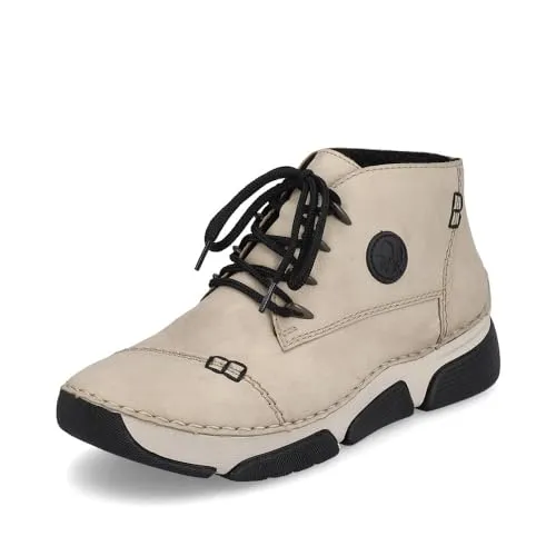 Rieker Damen Sandalen 281-40-00506 in Beige - Wanderschuhe mit komfortablem Kunstleder-Obermaterial und rutschhemmender Sohle, ideal für warme Tage und vielseitige Outfits.