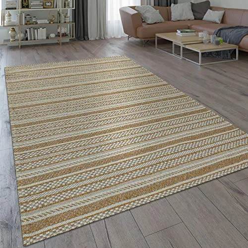 Paco Home Teppich Wohnzimmer Muster Orientalisch Modern Beige Braun Natur, Grösse:200x280 cm